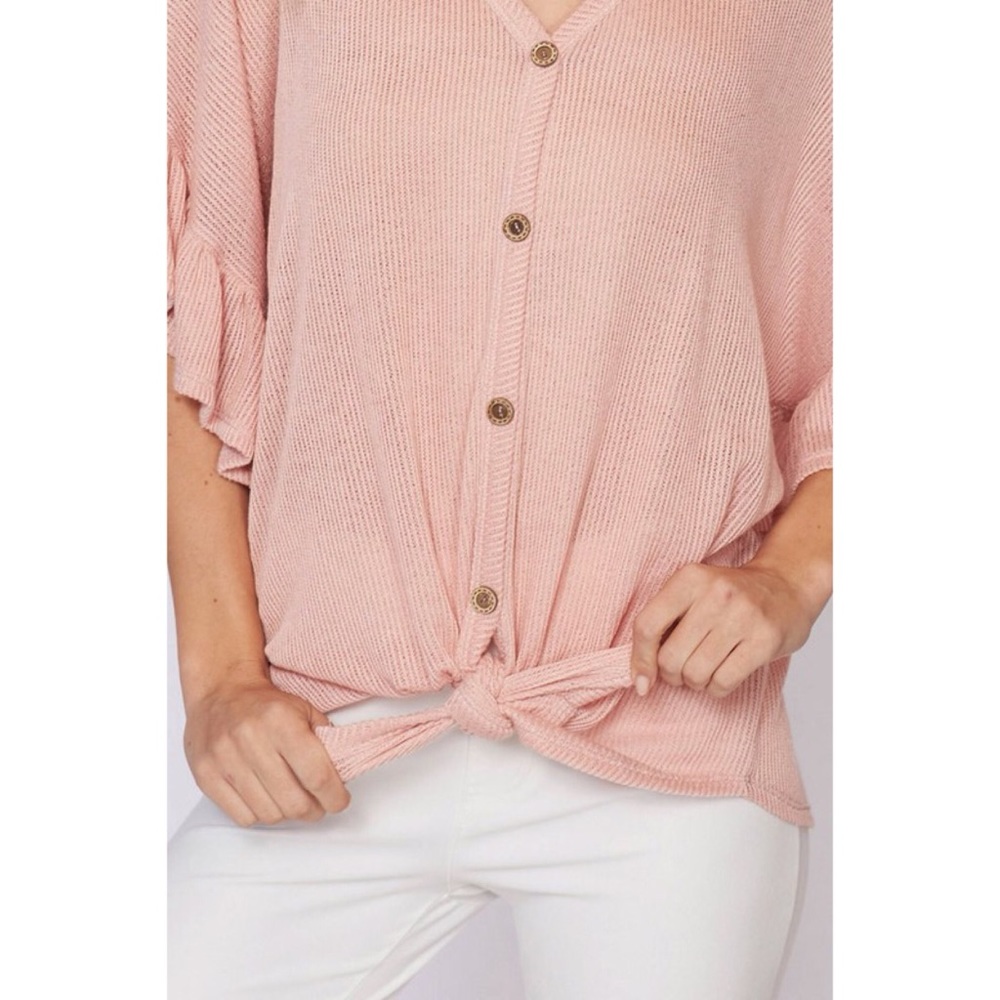 LAST ONE!! Knit Ruffled Top - Picture 2 of 4